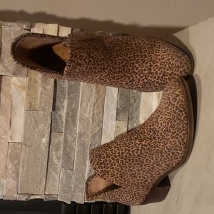 Lucky Brand Booties Leopard Print Size 8.5